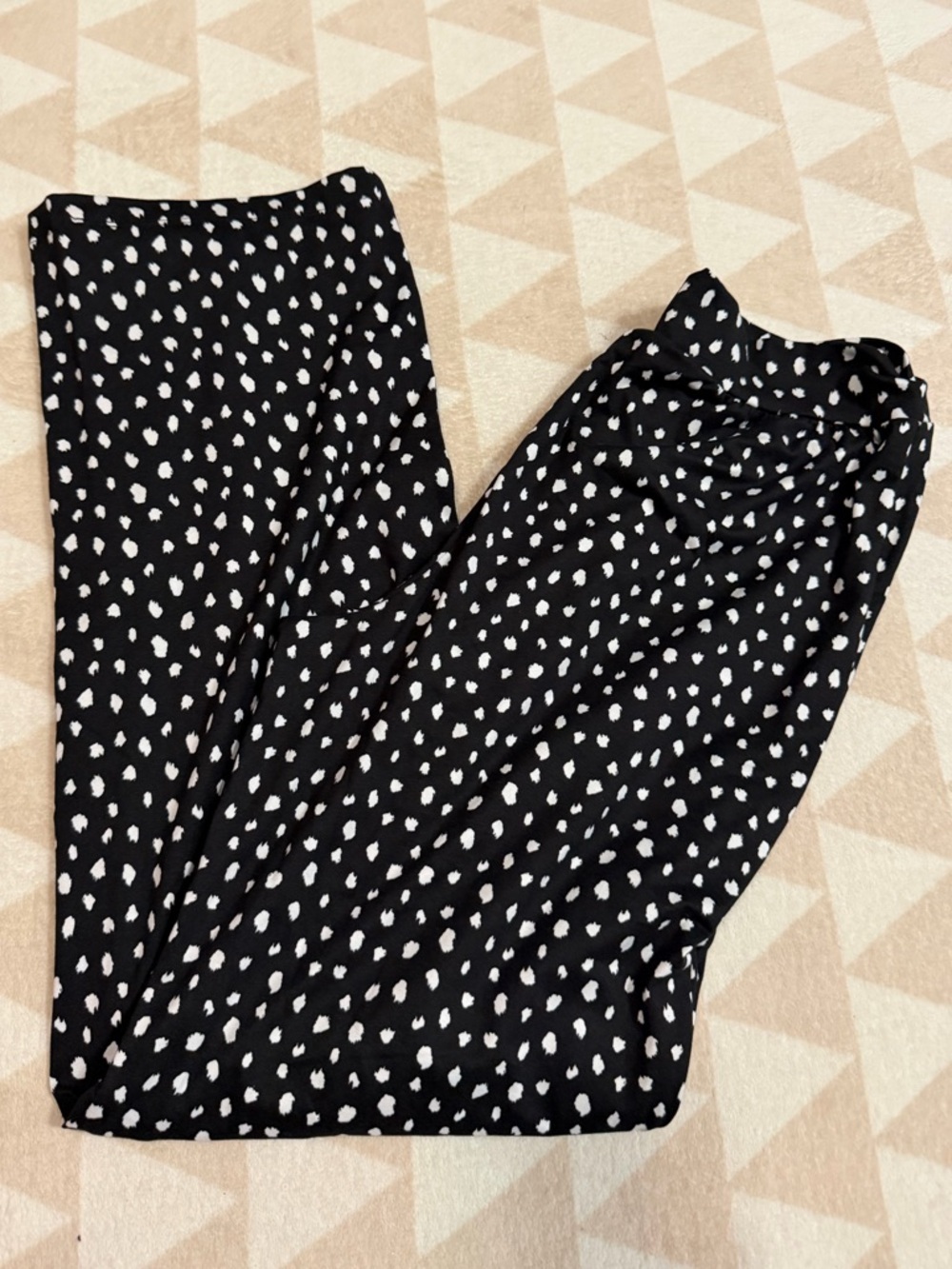 Hue black white polka dot sleep pants